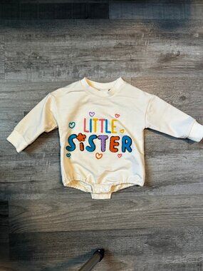 Boutique Little sister bubble romper 6m